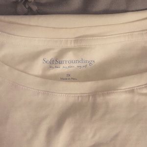 Soft surroundings white tee 2x